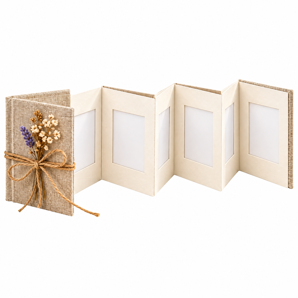 Laiyuta™ Linen Accordion Photo Album detail view