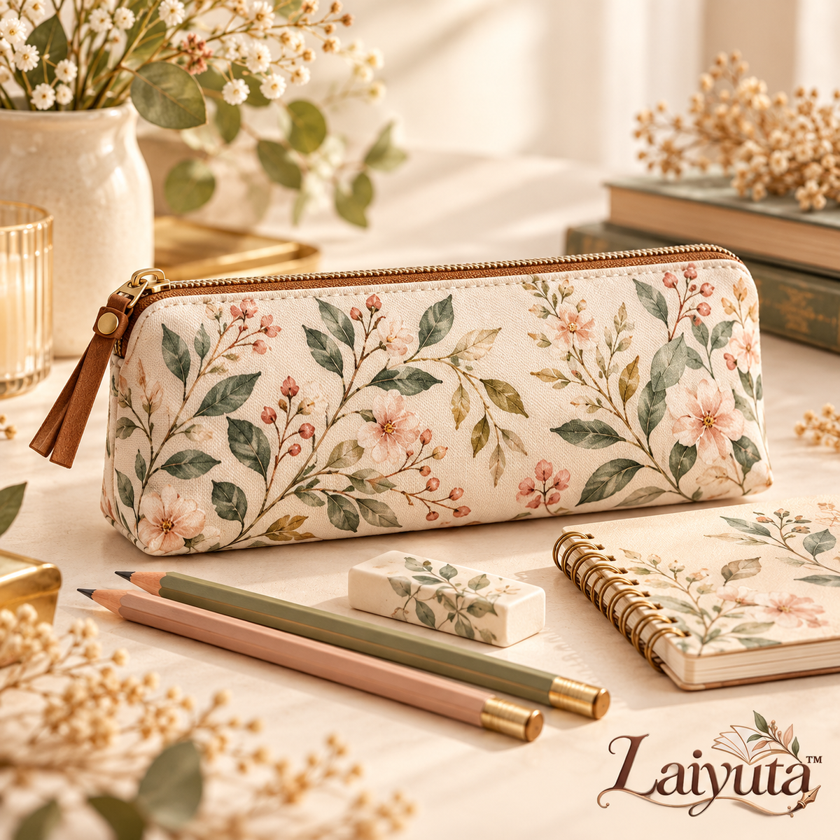 Laiyuta™ Botanical Canvas Pencil Case product image