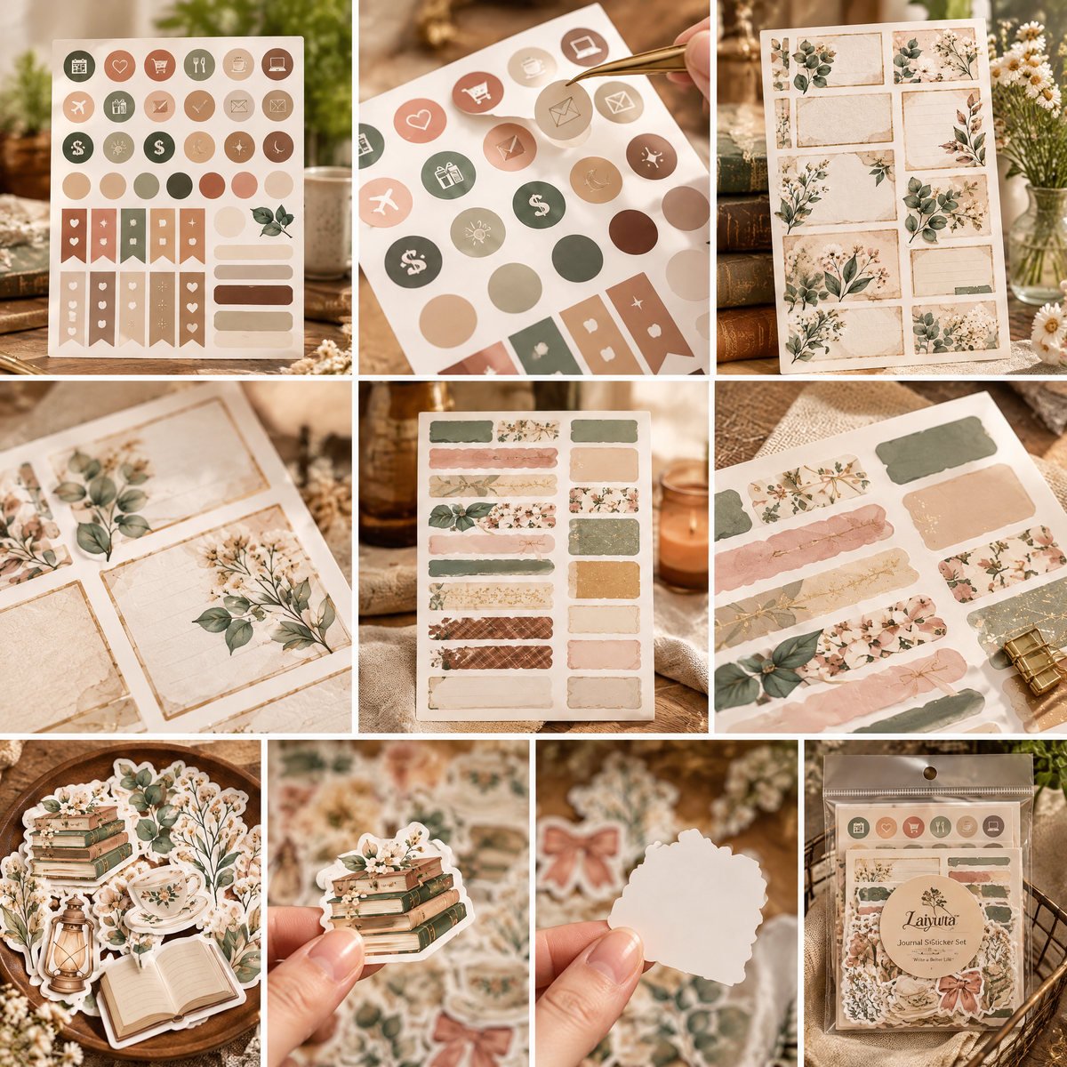 Laiyuta™ Botanical Planner Sticker Pack detail view