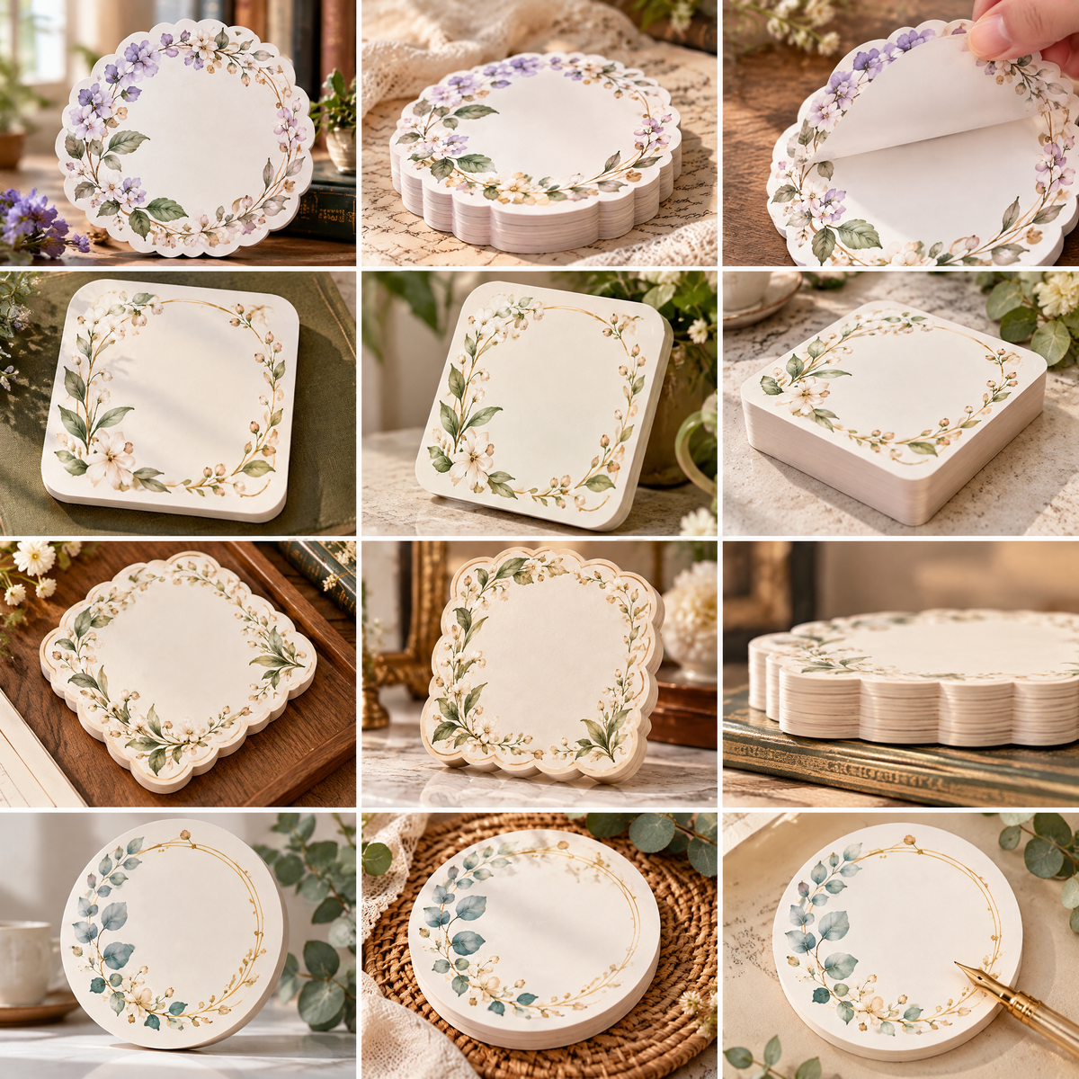 Laiyuta™ Floral Message Memo Pad Set lifestyle view